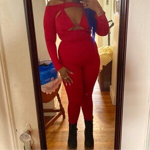 Elegant Red Jumpsuit